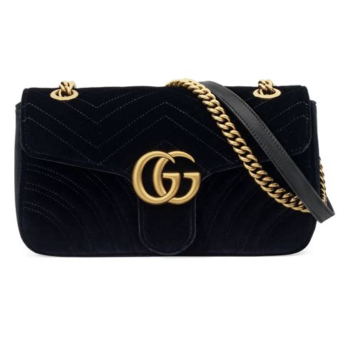 gucci velvet marmont black